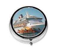 WZYWHJ Boîte de rangement circulaire pour médicaments avec compartiments, mini distributeur de pilules