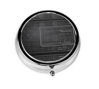WZYWHJ Boîte de rangement circulaire pour médicaments avec compartiments - Mini distributeur de pilules - Tableau noir