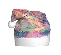 WZYWHJ Bonnet de Noël pour adulte - Bandeau décoratif pour fêtes et événements costumés - Impression lapin sur le château