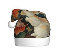 WZYWHJ Bonnet de Noël pour adulte - Bandeau décoratif pour fêtes et événements costumés Petit lapin sous la gloire du matin imprimé