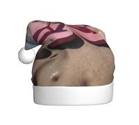 WZYWHJ Bonnet de Noël pour adulte - Bandeau décoratif pour fêtes et événements costumés - Tongs roses sur la plage - Imprimé