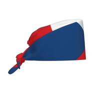 WZYWHJ Bonnet de travail de nettoyage avec drapeau de la République tchèque - Chapeau de chef pour homme et femme - Réglable - Respirant - Noir - Taille unique