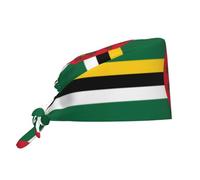 WZYWHJ Bonnet de travail de nettoyage avec drapeau du Commonwealth de la Dominique - Chapeau de chef pour homme et femme - Réglable - Respirant - Noir - Taille unique