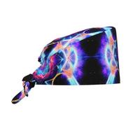 WZYWHJ Bonnet de travail de nettoyage avec motifs d'espace en quatre dimensions - Toque de chef pour homme et femme, réglable, respirant, noir, taille unique