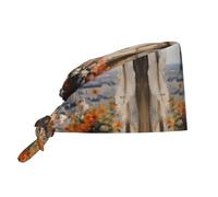 WZYWHJ Bonnet de travail de nettoyage Beaux pylônes au loin imprimés - Chapeau de chef pour homme et femme, réglable, respirant, noir, taille unique
