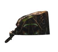 WZYWHJ Bonnet de travail de nettoyage mignon bébé Jaguar imprimé - Chapeau de chef pour homme et femme, réglable, respirant noir