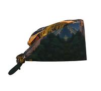 WZYWHJ Bonnet de travail de nettoyage « The Great Wall of China » imprimé - Chapeau de chef pour homme et femme, réglable, respirant, noir