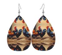 WZYWHJ Boucles d'oreilles en cuir avec pendentif en forme de goutte d'eau et de grosse bite colorée, articles de mode pour femmes