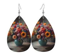 WZYWHJ Boucles d'oreilles en cuir coloré pour femme, pendentif goutte d'eau simple, cadeau de vacances tendance