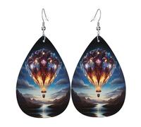 WZYWHJ Boucles d'oreilles en cuir pour femme avec pendentif en forme de goutte d'eau - Cadeau de vacances tendance