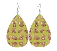 WZYWHJ Boucles d'oreilles pendantes en cuir avec motif koalas drôles - Pour femme