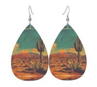 WZYWHJ Boucles d'oreilles vintage en cuir pour femme, pendentif goutte d'eau simple, cadeau de vacances tendance