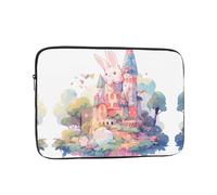 WZYWHJ Bunny on The Castle Housse antichoc pour ordinateur portable 13" pour homme et femme, voyage d'affaires, école, bureau, usage quotidien