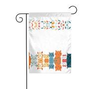 WZYWHJ Cadre photo chat imprimé drapeau de jardin 30,5 x 45,7 cm pour un environnement extérieur tendance