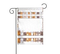 WZYWHJ Cadre photo mignon imprimé drapeau de jardin décoration 30,5 x 45,7 cm pour un environnement extérieur tendance