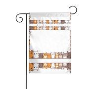 Wzywhj Cadre photo mignon imprimé drapeau de jardin d'été double face décoration cour 30,5 x 45,7 cm