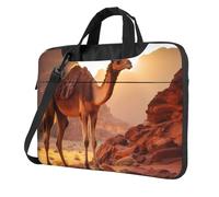 WZYWHJ Camel in the desert Prints Sac d'ordinateur portable ultra-fin portable à épaule unique accessoires informatiques doux antichoc pour ordinateurs portables, Noir , 13 inch