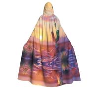WZYWHJ Cape à capuche pour homme et femme Motif jour du désert