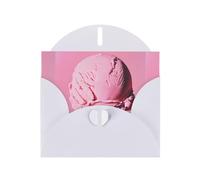 WZYWHJ Carte de vœux blanche de 15,2 x 10,2 cm avec enveloppe pour Noël, anniversaire, Saint-Valentin, fête d'invitation Super Ice Cream Picture