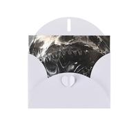 WZYWHJ Carte de vœux blanche de 15,2 x 10,2 cm avec enveloppe pour Noël, anniversaire, Saint-Valentin, fête, invitation à une fête, image de formes étranges