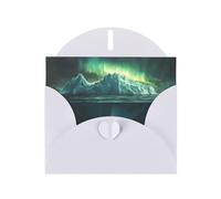 WZYWHJ Carte de vœux blanche de 15,2 x 10,2 cm avec enveloppe pour Noël, anniversaire, Saint-Valentin, fête, invitation Iceberg Under the Iceberg