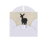 WZYWHJ Carte de vœux blanche de 15,2 x 10,2 cm avec enveloppe pour Noël, anniversaire, Saint-Valentin, fête, invitation, espace négatif, imprimé cerf