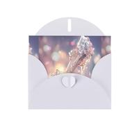 WZYWHJ Carte de vœux blanche de 15,2 x 10,2 cm avec enveloppe pour Noël, anniversaire, Saint-Valentin, fête d'invitation, belle impression de chaussures en cristal