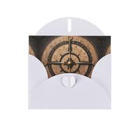 WZYWHJ Carte de vœux blanche pour Noël, anniversaire, anniversaire de mariage et autres motifs de boussole circulaire vierge
