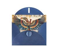 WZYWHJ Carte de vœux bleue de 15,2 x 10,2 cm avec enveloppe pour Noël, anniversaire, Saint-Valentin, fête, invitation à une fête, motif étrange