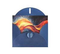 WZYWHJ Carte de vœux bleue de 15,2 x 10,2 cm avec enveloppe pour Noël, anniversaire, Saint-Valentin, fête, invitation à une fête, image de flux d'énergie quantique