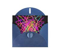 WZYWHJ Carte de vœux bleue pour Noël, anniversaire, anniversaire de mariage et autres lignes fluo