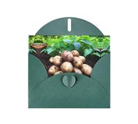 WZYWHJ Carte de vœux de Noël vert foncé pour Noël, anniversaire, anniversaire de mariage et autres motifs de pommes de terre fraîches