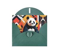 WZYWHJ Carte de vœux de Noël vert foncé pour Noël, anniversaire, anniversaire de mariage et plus encore, illustration de panda