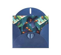 WZYWHJ Carte de vœux de vacances bleue 15,2 x 10,2 cm avec enveloppe pour Noël, anniversaire, Saint-Valentin, fête, invitation à une fête avec imprimé colonie de fourmis