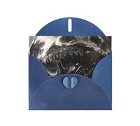 WZYWHJ Carte de vœux de vacances bleue de 15,2 x 10,2 cm avec enveloppe pour Noël, anniversaire, Saint-Valentin, fête, invitation à une fête, image de formes étranges