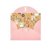 WZYWHJ Carte de vœux de vacances rose 15,2 x 10,2 cm avec enveloppe pour Noël, anniversaire, Saint-Valentin, fête d'invitation Motif chat dans le buisson