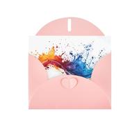 WZYWHJ Carte de vœux de vacances rose 15,2 x 10,2 cm avec enveloppe pour Noël, anniversaire, Saint-Valentin, fête d'invitation, belles impressions d'encre