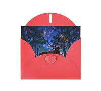 WZYWHJ Carte de vœux de vacances rouge 15,2 x 10,2 cm avec enveloppe pour Noël, anniversaire, Saint-Valentin, fête d'invitation, belles impressions d'élan