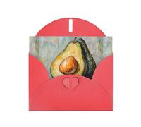 WZYWHJ Carte de vœux de vacances rouge 15,2 x 10,2 cm avec enveloppe pour Noël, anniversaire, Saint-Valentin, fête, invitation dos à dos imprimé avocat