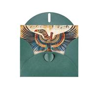 WZYWHJ Carte de vœux de vacances vert foncé 15,2 x 10,2 cm avec enveloppe pour Noël, anniversaire, Saint-Valentin, invitation à une fête, motif étrange