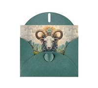 WZYWHJ Carte de vœux de vacances vert foncé 15,2 x 10,2 cm avec enveloppe pour Noël, anniversaire, Saint-Valentin, fête Invitation imprimée The leader of the valley