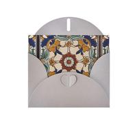 WZYWHJ Carte de vœux grise de 15,2 x 10,2 cm avec enveloppe pour Noël, anniversaire, Saint-Valentin, fête d'invitation Motif carreaux de Barcelone