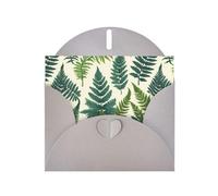 WZYWHJ Carte de vœux grise de 15,2 x 10,2 cm avec enveloppe pour Noël, anniversaire, Saint-Valentin, fête, invitation Encyclopédie des fougères