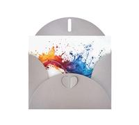 WZYWHJ Carte de vœux grise de 15,2 x 10,2 cm avec enveloppe pour Noël, anniversaire, Saint-Valentin, fête d'invitation, belles impressions d'encre