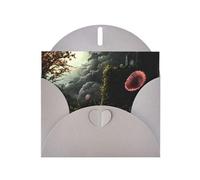 WZYWHJ Carte de vœux grise de 15,2 x 10,2 cm avec enveloppe pour Noël, anniversaire, Saint-Valentin, fête d'invitation The Venus Flytrap Waits