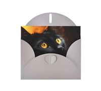 WZYWHJ Carte de vœux grise de 15,2 x 10,2 cm avec enveloppe pour Noël, anniversaire, Saint-Valentin, fête Invitation à la fête Motif yeux mendiants Imprimé