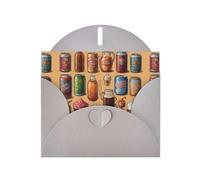 WZYWHJ Carte de vœux grise de 15,2 x 10,2 cm avec enveloppe pour Noël, anniversaire, Saint-Valentin, fête d'invitation Une grande variété de boissons Impression