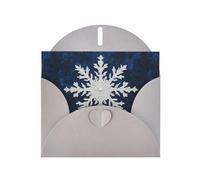 WZYWHJ Carte de vœux grise de 15,2 x 10,2 cm avec enveloppe pour Noël, anniversaire, Saint-Valentin, fête, invitation à une fête, motif flocons de neige imprimés