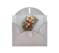 WZYWHJ Carte de vœux grise de 15,2 x 10,2 cm avec enveloppe pour Noël, anniversaire, Saint-Valentin, fête d'invitation, belle impression d'épingles à cheveux