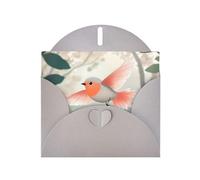 WZYWHJ Carte de vœux grise de 15,2 x 10,2 cm avec enveloppe pour Noël, anniversaire, Saint-Valentin, fête d'invitation, photo d'oiseaux heureux volant